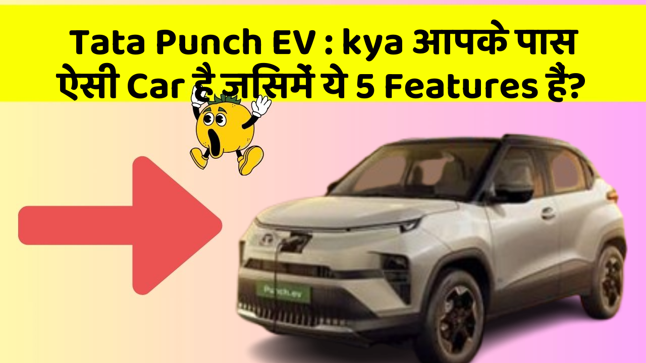 Tata Punch EV : kya आपके पास ऐसी Car है जिसमें ये 5 Features हैं?